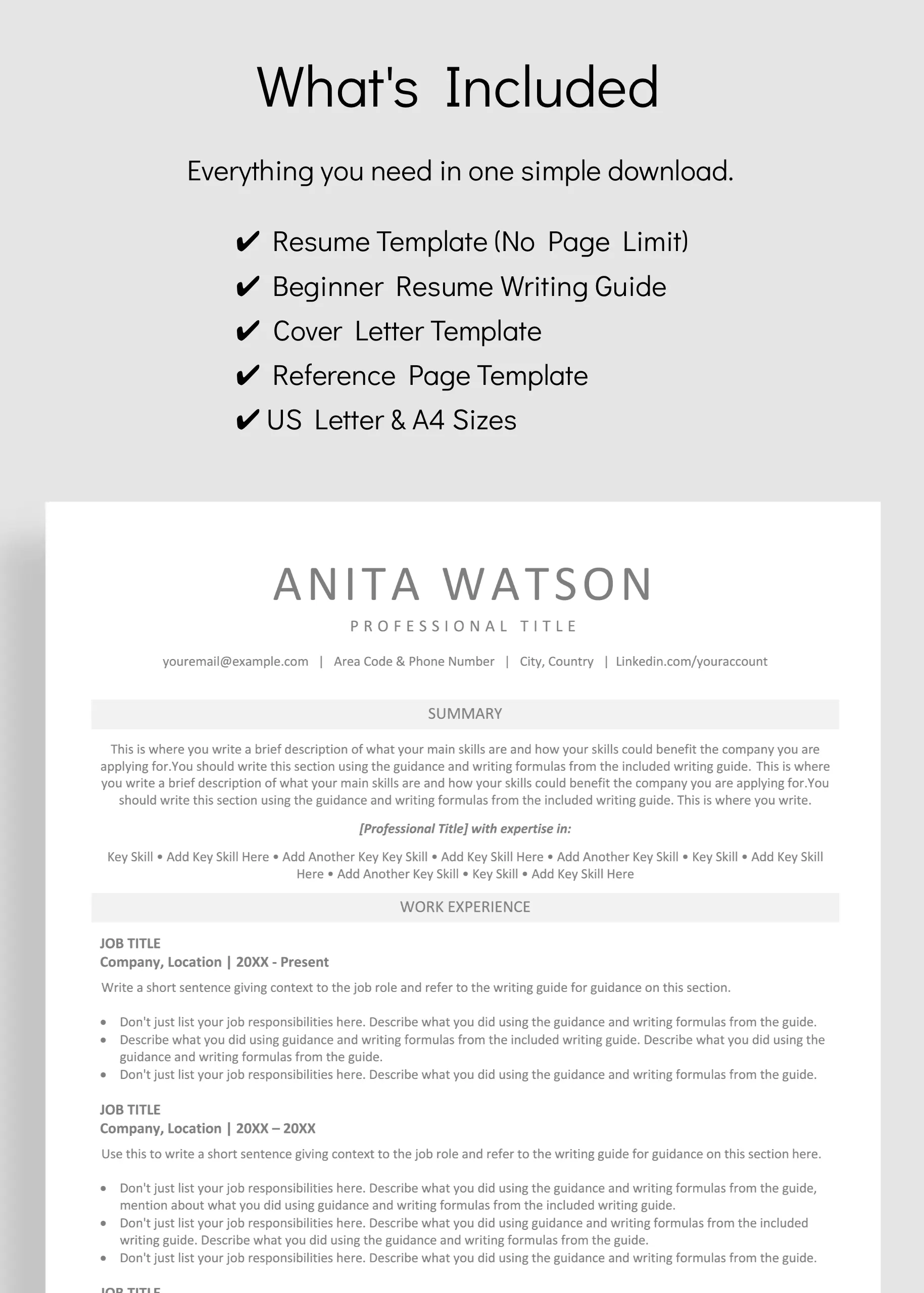Modern Resume Template <br><strong>(Lifetime Access)</strong> - Image 2