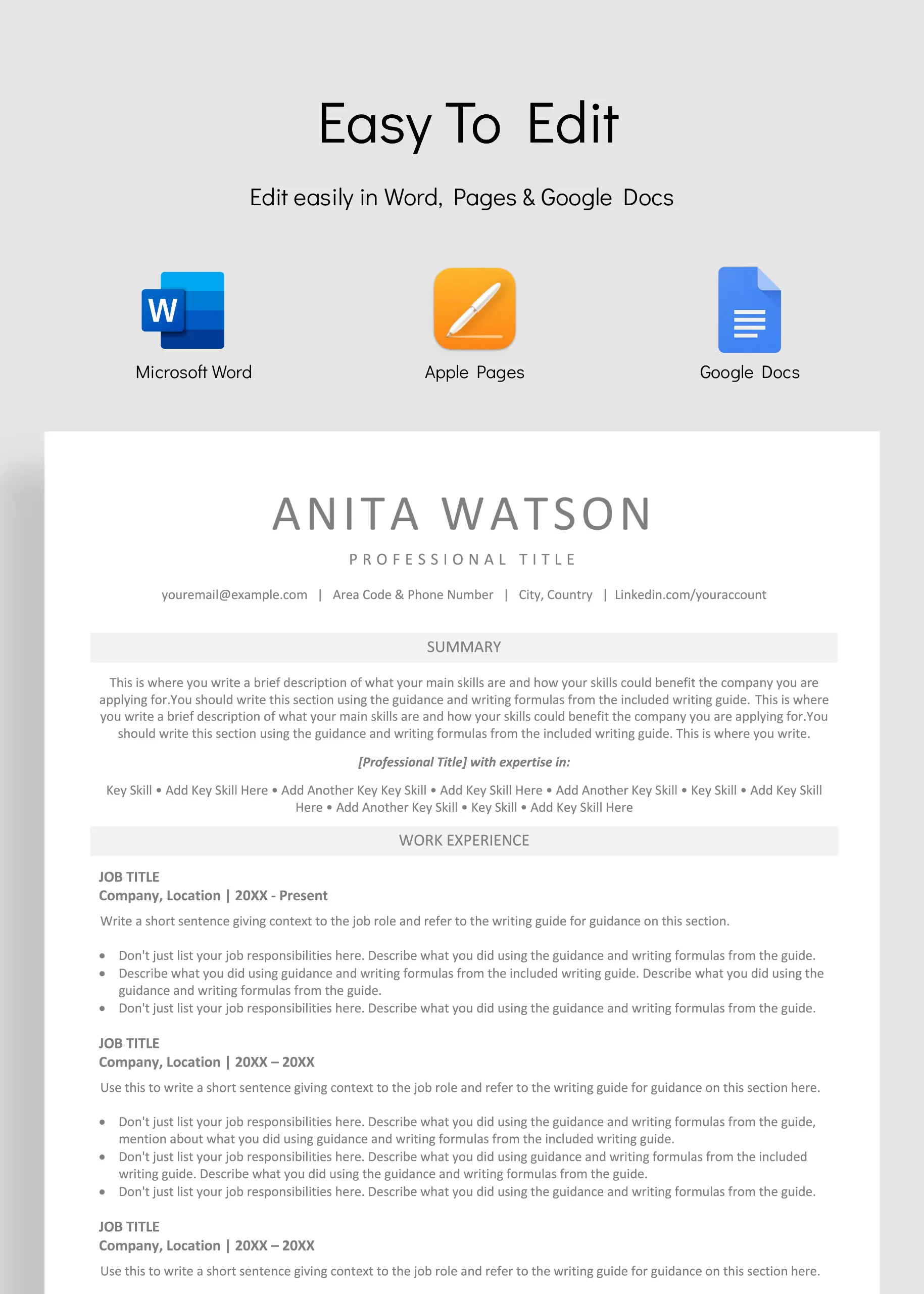 Modern Resume Template <br><strong>(Lifetime Access)</strong> - Image 3